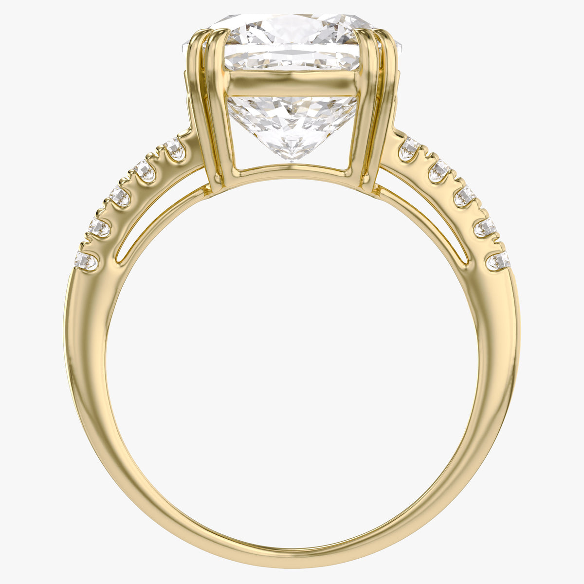 5.80 CTW Lab Grown Diamond Cushion Solitaire Ring