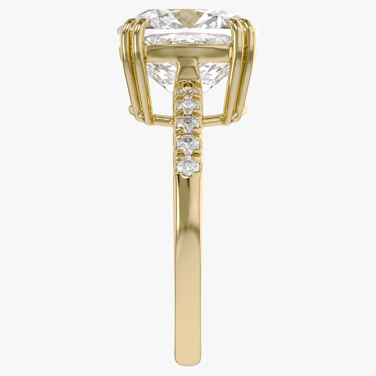 5.80 CTW Lab Grown Diamond Cushion Solitaire Ring