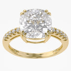 5.80 CTW Lab Grown Diamond Cushion Solitaire Ring