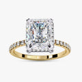 3.40 Carat Radiant Cut Solitaire Lab Grown Diamond Engagement Ring