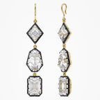 15.24 CTW Multi-Shape Lab-Grown Diamond Linear Drop Hook Earrings
