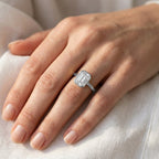 1.30 Carat Max Emerald Cut Bezel Set Lab Grown Diamond Engagement Ring