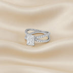 2.80 Carat Kelly Radiant Cut Split Shank Lab Grown Diamond Engagement Ring