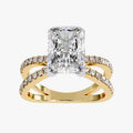 2.80 Carat Kelly Radiant Cut Split Shank Lab Grown Diamond Engagement Ring
