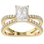 2.80 Carat Kelly Radiant Cut Split Shank Lab Grown Diamond Engagement Ring