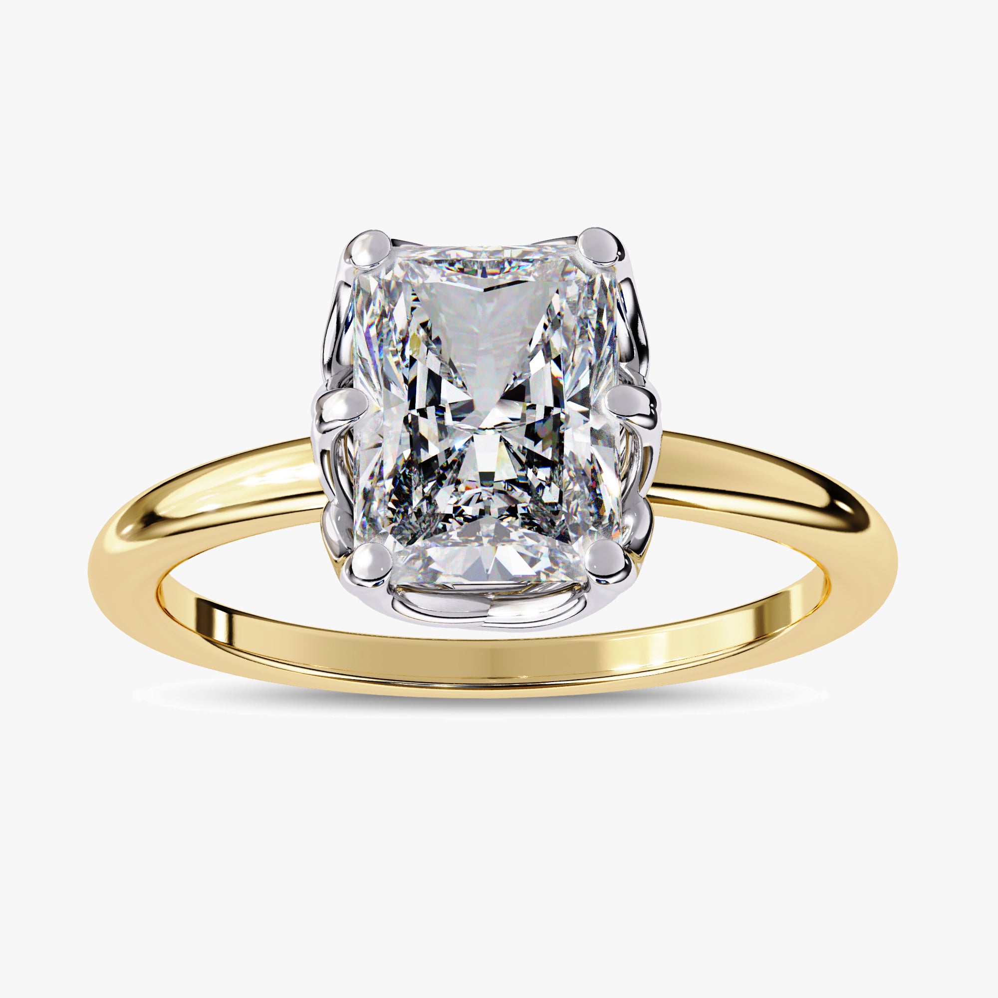 2.55 Carat  Auara 6-Prong Radiant Cut Lab Grown Diamond Engagement Ring