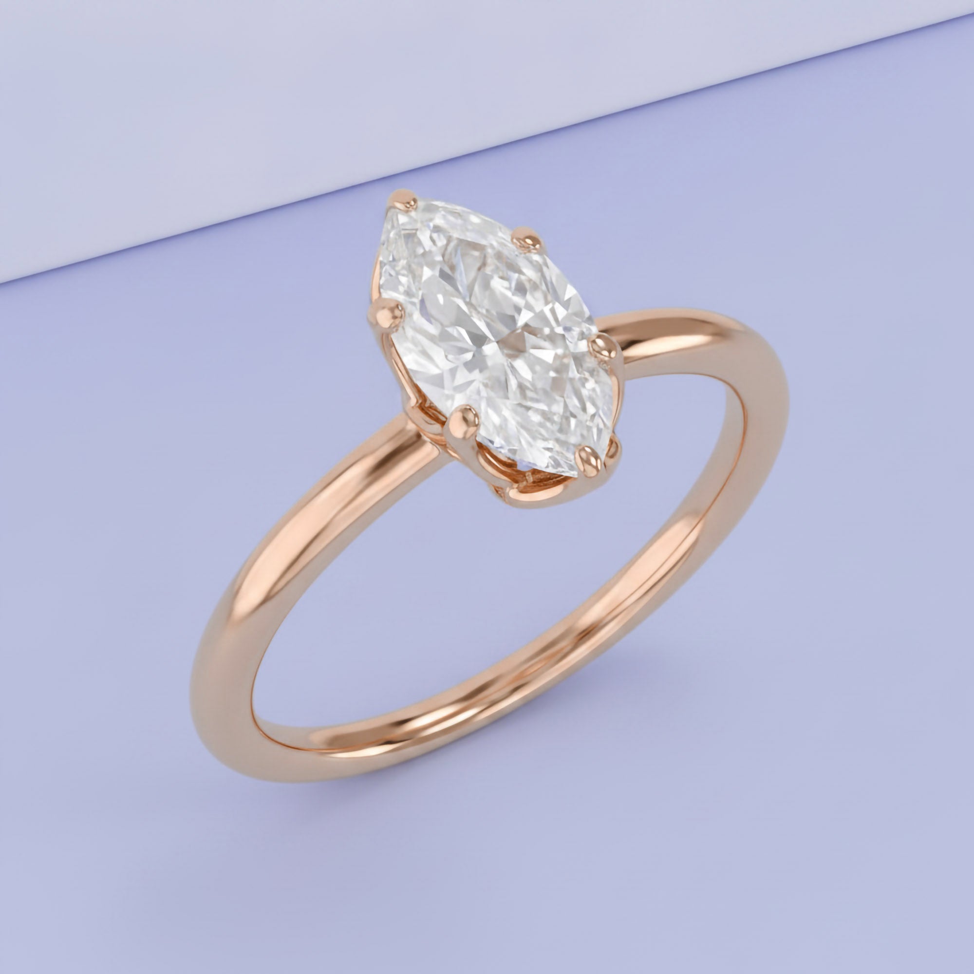 1.15 Carat Adelaide 6-Prong Marquise Cut Lab Grown Diamond Engagement Ring