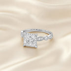 Halo Solitaire Lab Grown Diamond Engagement Ring