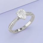 1.05 Carat Polly Pear Shape Stackable Lab Grown Diamond Engagement Ring