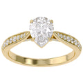 1.05 Carat Polly Pear Shape Stackable Lab Grown Diamond Engagement Ring