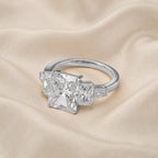 6.60 Carat  Esmarie Five Stone Radiant Cut Lab Grown Diamond Engagement Ring