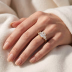 6.60 Carat  Esmarie Five Stone Radiant Cut Lab Grown Diamond Engagement Ring