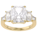 6.60 Carat  Esmarie Five Stone Radiant Cut Lab Grown Diamond Engagement Ring