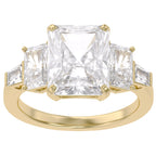 6.60 Carat  Esmarie Five Stone Radiant Cut Lab Grown Diamond Engagement Ring