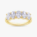 2.00 Carat Oval Cut Lab Grown Diamond 5-Stone Engagement Ring