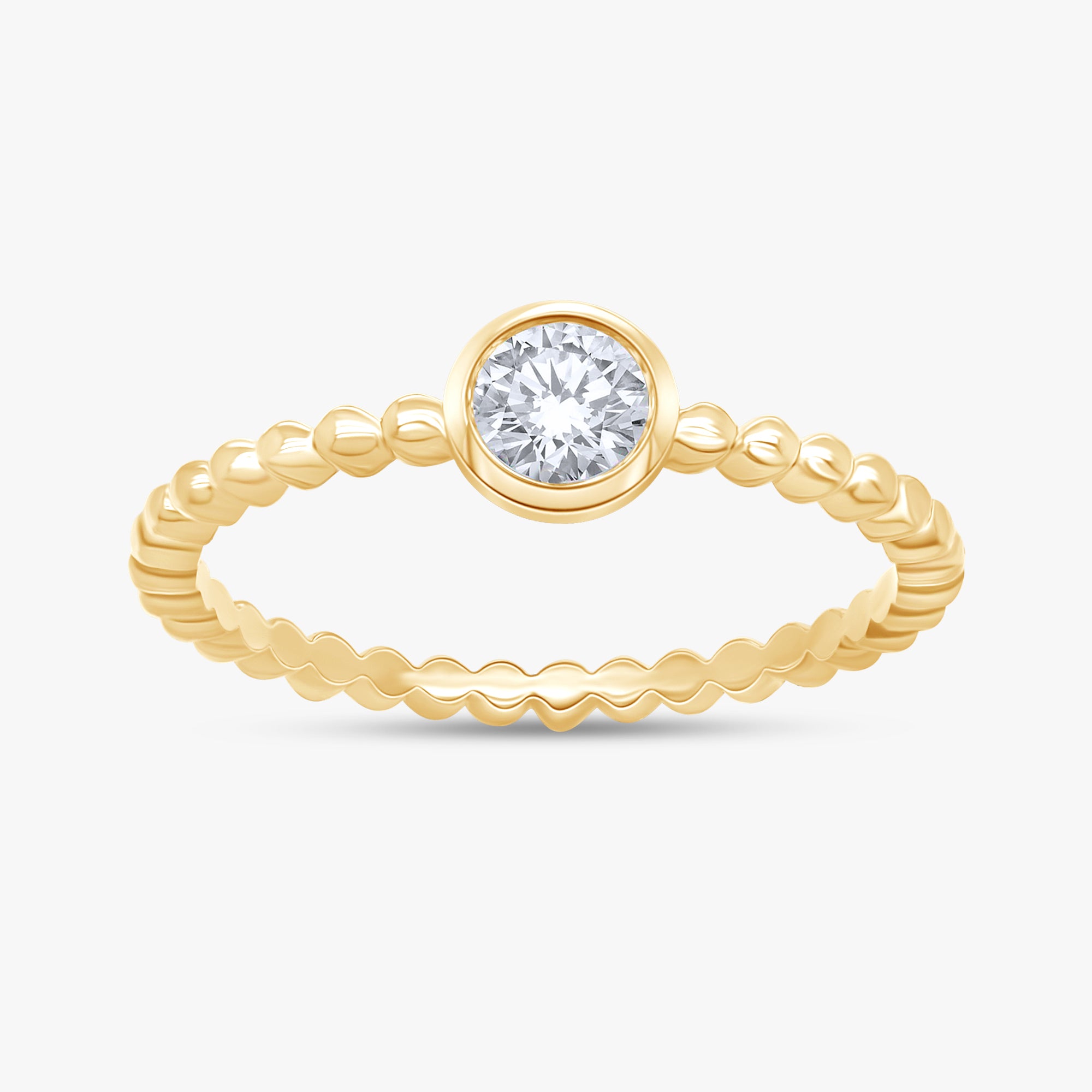 Round Shape 0.25 Carat Lab Grown Diamond Solitaire Rings