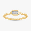 Emerald Shape 0.25 Carat Lab Grown Diamond Solitaire Rings