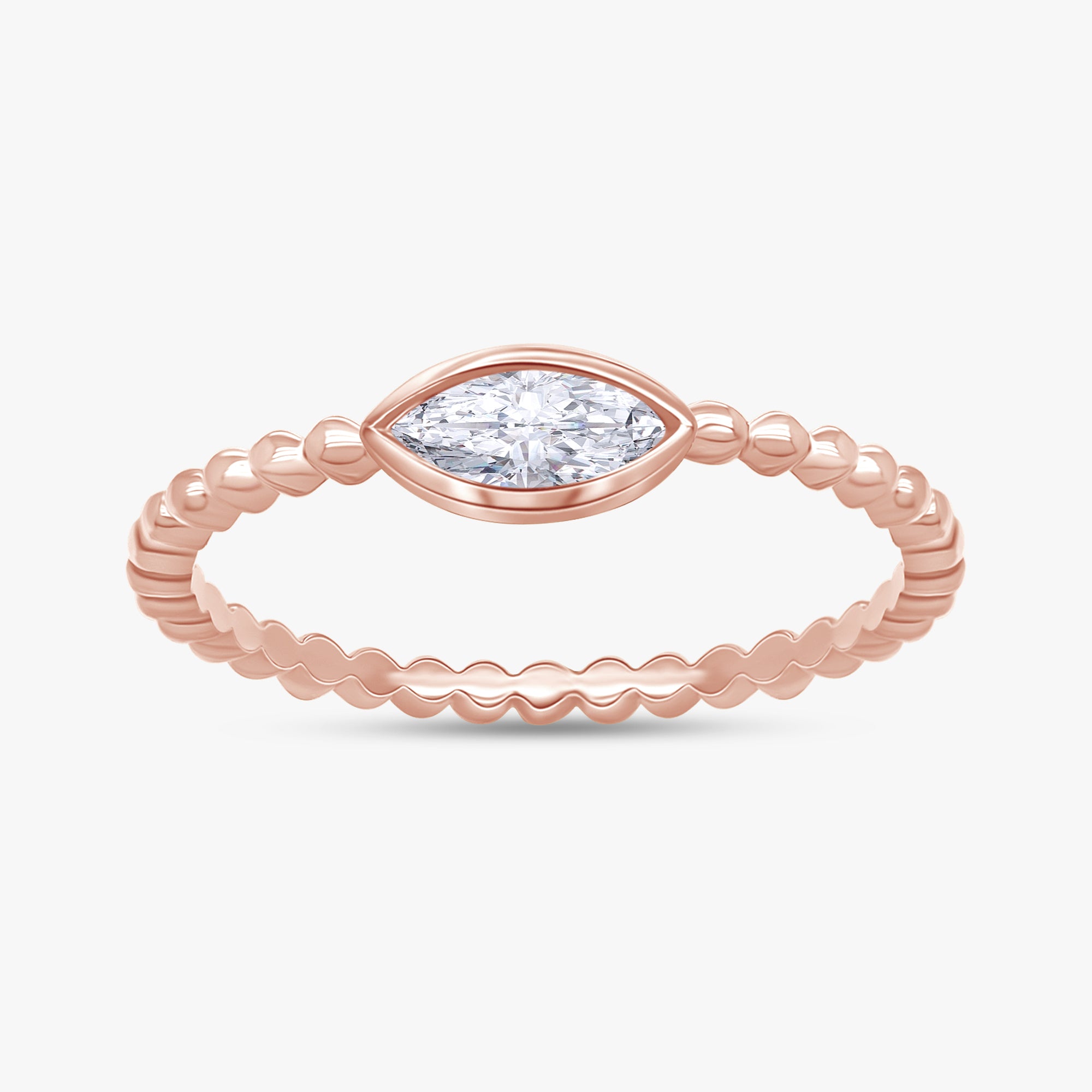 Marquise Shape 0.25 Carat Lab Grown Diamond Solitaire Rings