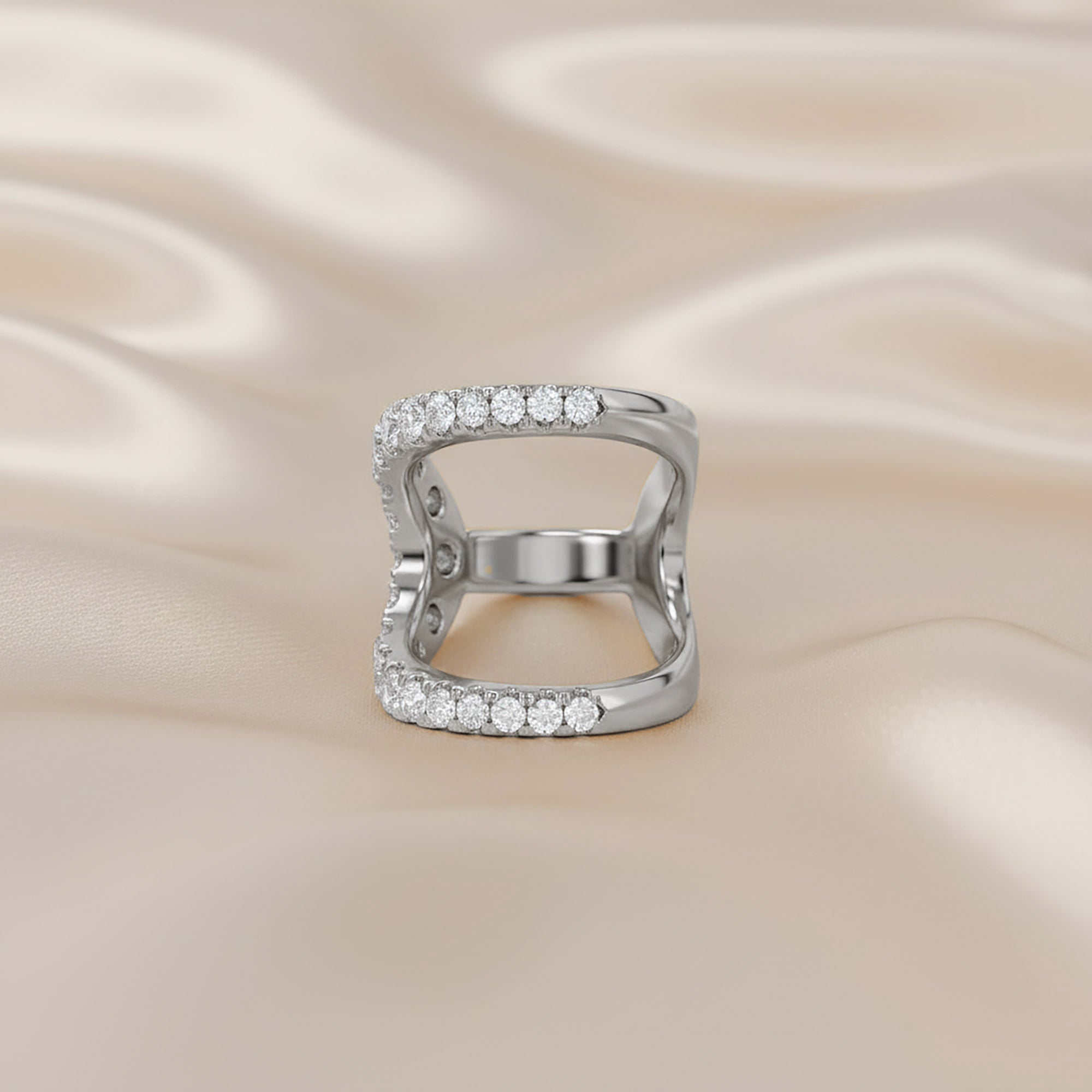 1.75 Carat Round Cut Lab Grown Diamond Split Shank Engagement Ring