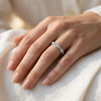 0.12 Carat Round Cut Lab Grown Diamond Half Eternity Ring