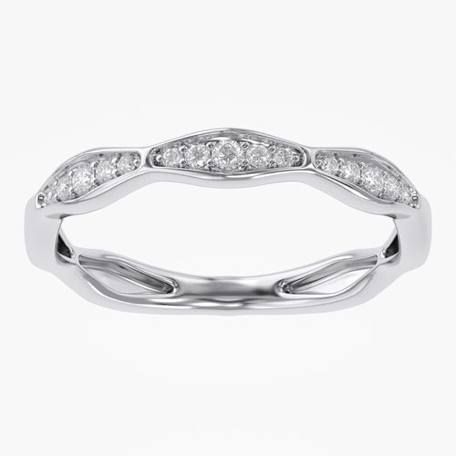 0.12 Carat Round Cut Lab Grown Diamond Half Eternity Ring