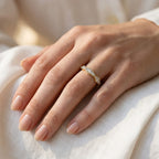0.12 Carat Round Cut Lab Grown Diamond Half Eternity Ring