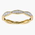 0.12 Carat Round Cut Lab Grown Diamond Half Eternity Ring
