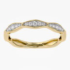 0.12 Carat Round Cut Lab Grown Diamond Half Eternity Ring