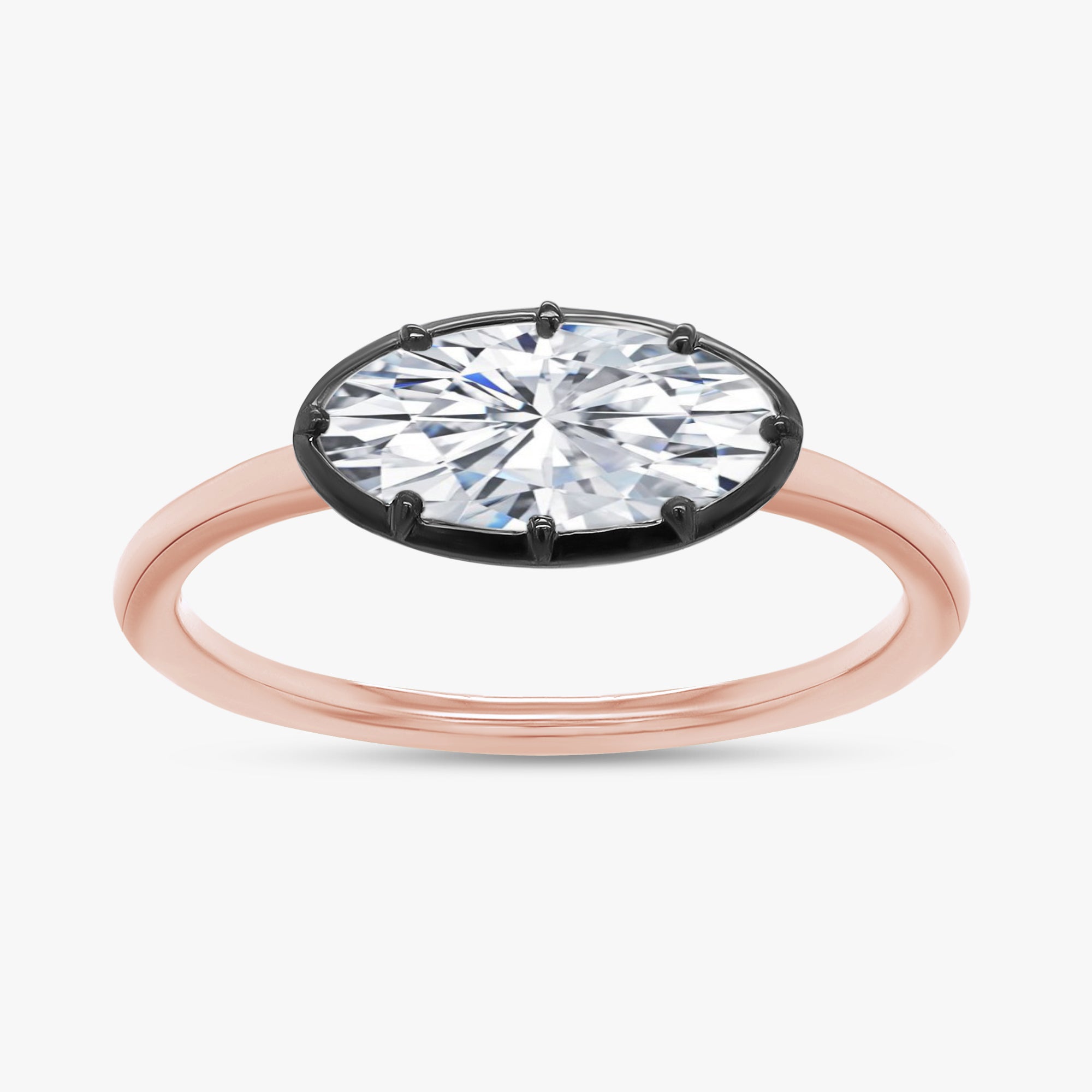 1.10 Carat Oval Cut Lab Grown Diamond Solitaire Engagement Ring