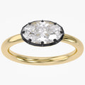 1.10 Carat Oval Cut Lab Grown Diamond Solitaire Engagement Ring