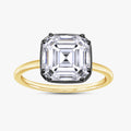 4.10 Carat Asscher Cut Lab Grown Diamond Solitaire Engagement Ring