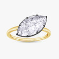 3.00 Carat Marquise Cut Lab Grown Diamond Solitaire Engagement Ring