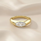 1.00 Carat Oval Cut Lab Grown Diamond Pinky Ring