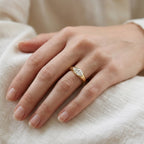 1.00 Carat Oval Cut Lab Grown Diamond Pinky Ring