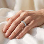 0.85 CTW Marquise Cut Lab Grown Diamond Eternity Ring