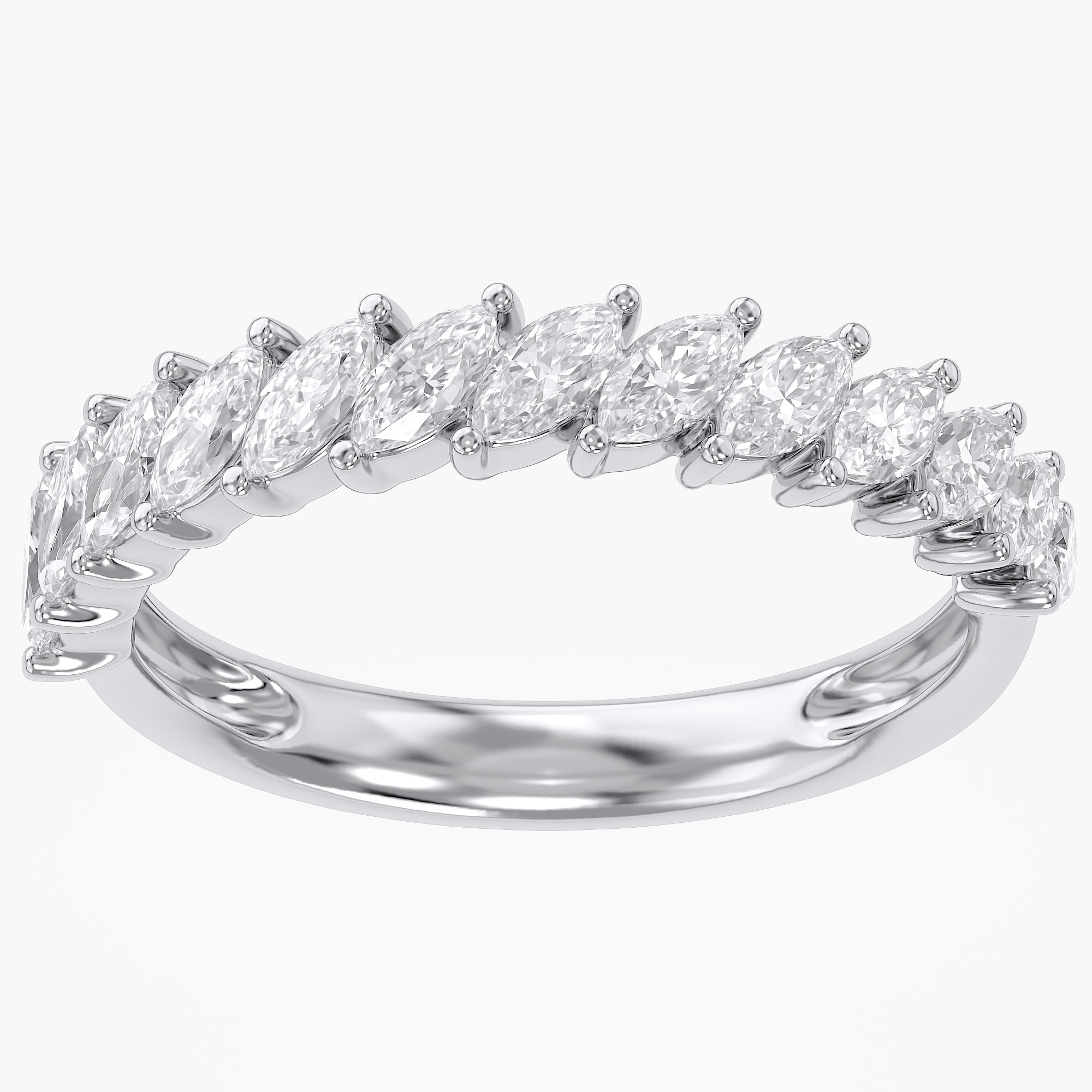 0.78 CTW Marquise Cut Lab Grown Diamond Eternity Ring