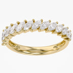 0.85 CTW Marquise Cut Lab Grown Diamond Eternity Ring