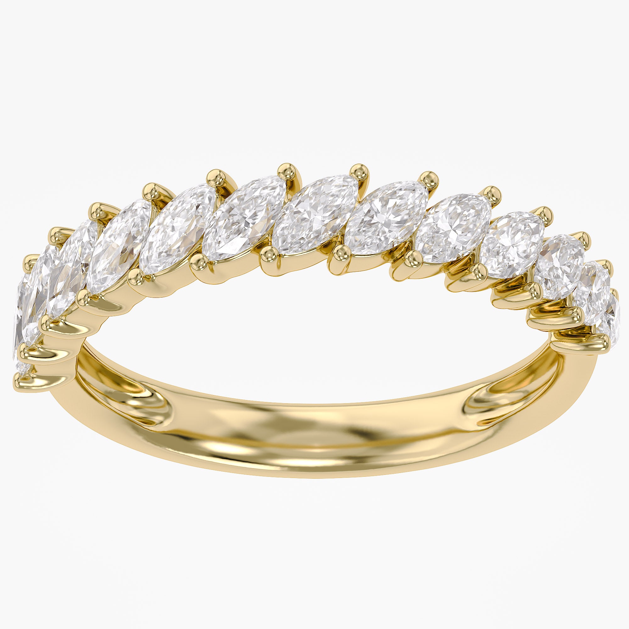 0.78 CTW Marquise Cut Lab Grown Diamond Eternity Ring
