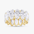 14.50 Carat Oval Cut Lab Grown Diamond Full Eternity Ring