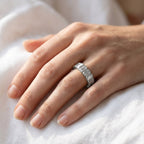 1.25 Carat Emerald Cut Lab Grown Diamond Half Eternity Ring