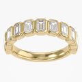 1.25 Carat Emerald Cut Lab Grown Diamond Half Eternity Ring