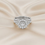 1.80 Carat Lab Grown Diamond Double Halo Bridal Ring