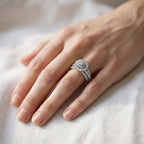 1.80 Carat Lab Grown Diamond Double Halo Bridal Ring