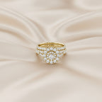 1.80 Carat Lab Grown Diamond Double Halo Bridal Ring