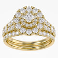 1.80 Carat Lab Grown Diamond Double Halo Bridal Ring
