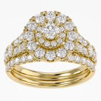 1.80 Carat Lab Grown Diamond Double Halo Bridal Ring