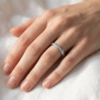 0.25 Carat Round Cut Lab Grown Diamond Half Eternity Band Ring