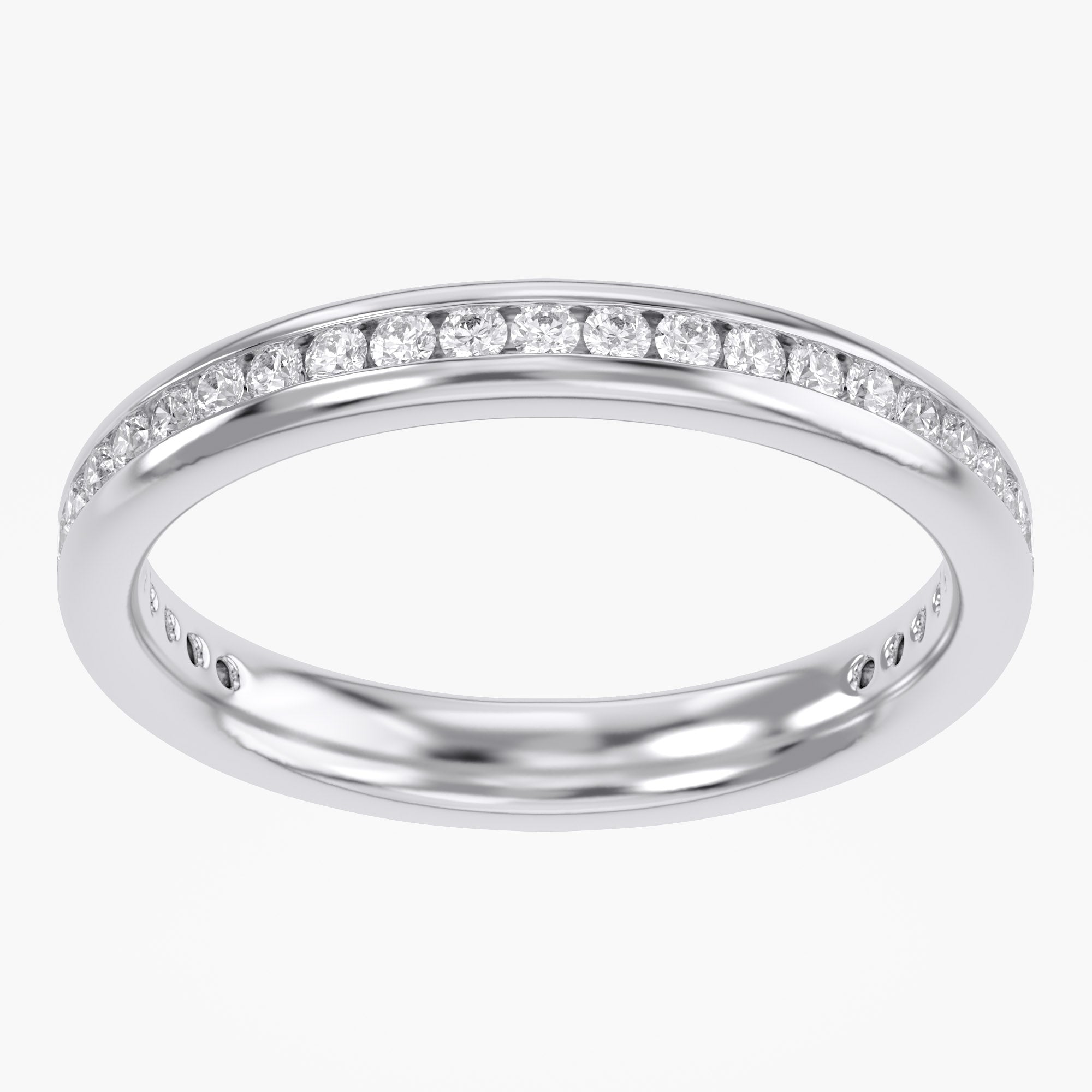 0.25 Carat Round Cut Lab Grown Diamond Half Eternity Band Ring