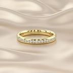 0.25 Carat Round Cut Lab Grown Diamond Half Eternity Band Ring