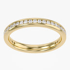 0.25 Carat Round Cut Lab Grown Diamond Half Eternity Band Ring